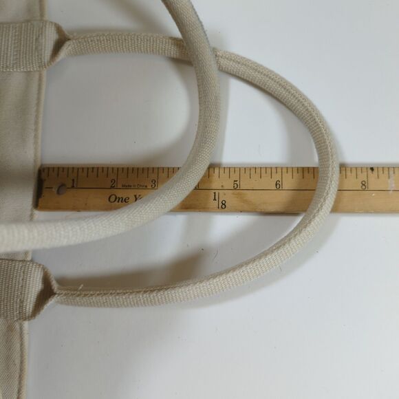 Oscar de la Renta Tote Bag Purse Neiman Marcus Target Floral Lace Canvas Flaw - Picture 16 of 16